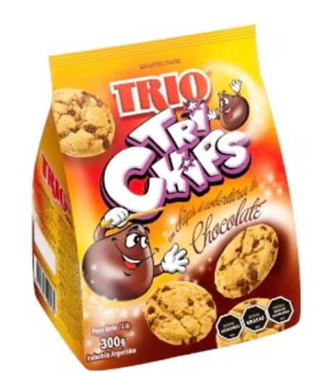 GALLETITAS TRIO TRI CHIPS CHOCOLATE 300 GR.